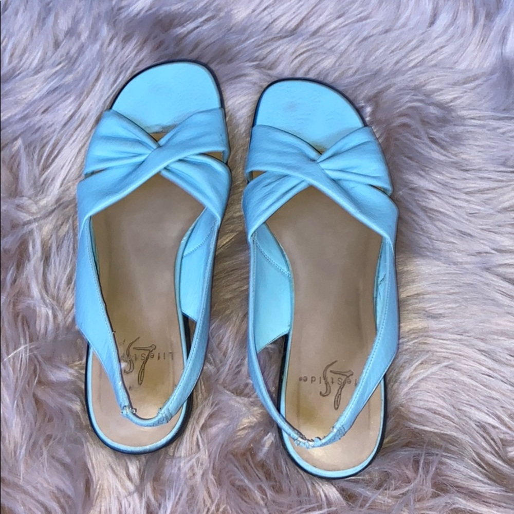 Blue sandals